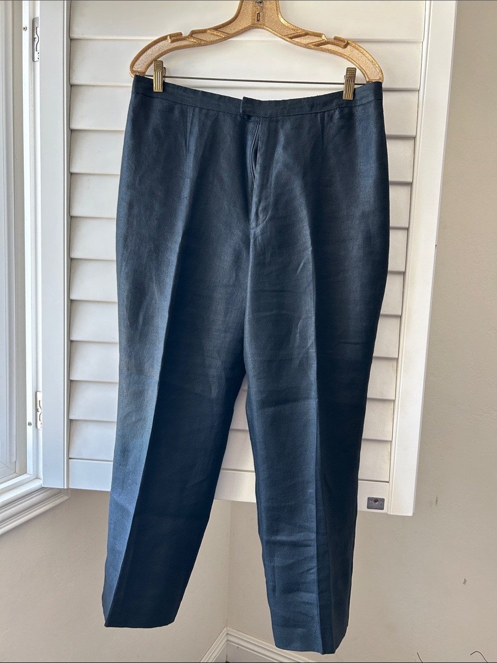 Banana Republic Black Flat-Front Dress Pants